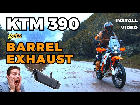 Видео: KTM Adventure 390: Модернизация выхлопной системы, о которой вы даже не подозревали — Barrel Exhaust