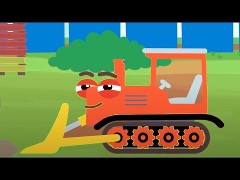 Видео: Песенки для детей - Рабочие машины - Сборник - Новые мультики для детей