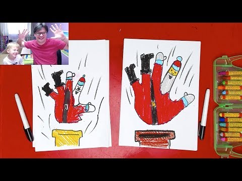 Видео: Рисуем Деда Мороза из Ручки с Павликом