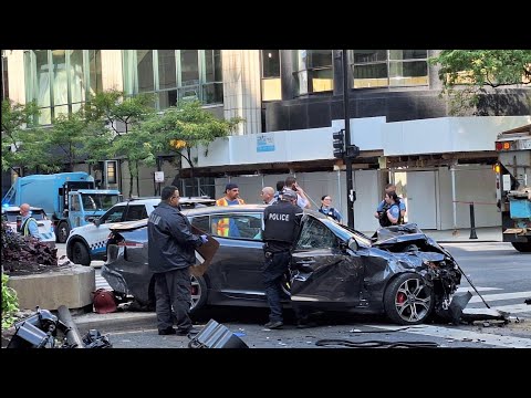 Видео: Прощаюсь с Чикаго, гуляю - думала - кино снимают, а Это сильная АВАРИЯ СЛУЧИЛАСЬ...на дороге 