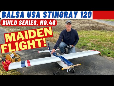 Видео: Balsa USA Stingray с DLE-20, сборка радиоуправляемого самолета N0 40: первый полет — настоящее уд...