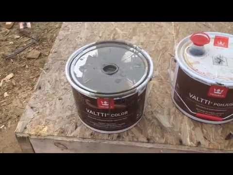 Видео: Как применять Tikkurila Valti color и  Pohjuste. How to apply Tikkurila Valti color and Pohjuste.