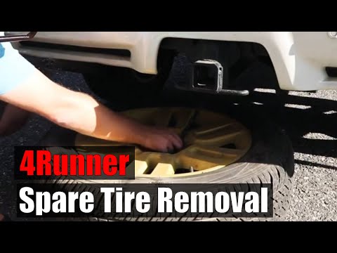 Видео: Снятие запасного колеса Toyota 4Runner