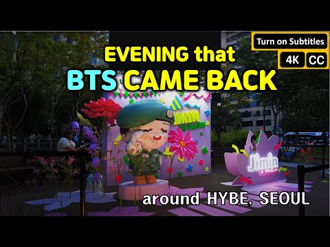 Видео: «BTS JungKook и Jimin вернулись» около здания HYBE, Сеул (часть 2. вечер)