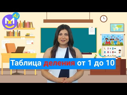 Видео: 20. Тренируемся и запоминаем деление от 1 до 10 ✅ Математика 2 класс💻 Видеоурок с аватаром 🤖