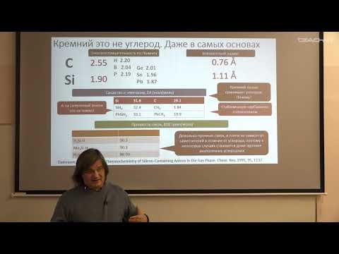 Видео: Чепраков А.В. -Современная органическая химия Ч2 - 7. Кремний это не углерод