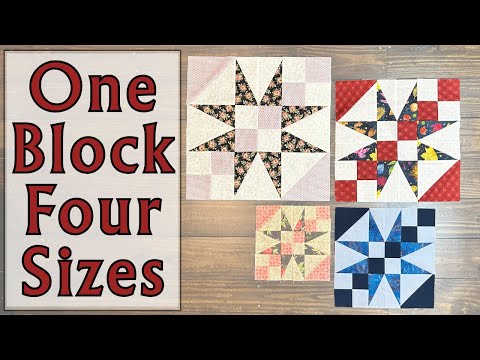 Видео: Учебное пособие по созданию блока «Звездное одеяло» | Четыре размера!