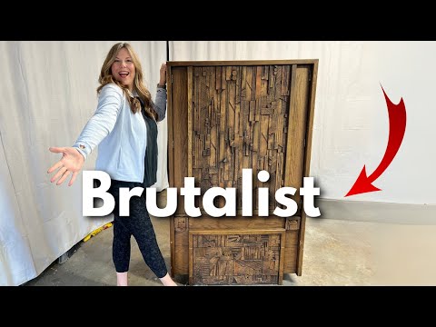 Видео: Капитальный ремонт шпона, тонировка и многое другое — реставрация шкафа Lane Brutalist Pueblo