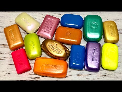 Видео: ASMR Soap/ cutting dry paint soap/ резка сухого крашенного мыла