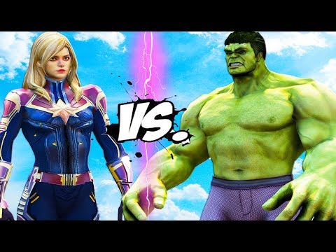 Видео: Капитан Марвел против Халка