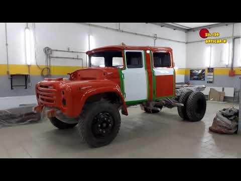 Видео: Зил 130 №15 (Покраска пожарной надстройки)