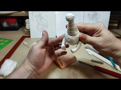 Видео: 🦕🦖Ватная игрушка ДРАКОША КАРАПУЗ.  Урок 4. Делаем подошву.   Соединяем ноги с туловищем.  Мордочка.