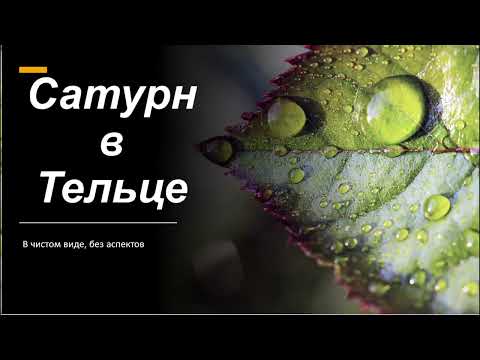 Видео: Сатурн в Тельце. Выдаем эмоции на верх!