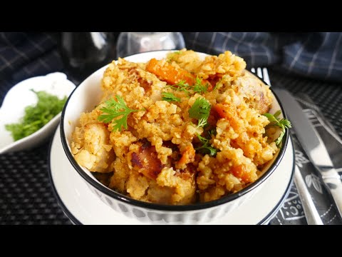 Видео: Куриный плов из цветной капусты вместо риса! КЕТО ПЛОВ! Подходит для диабетиков!