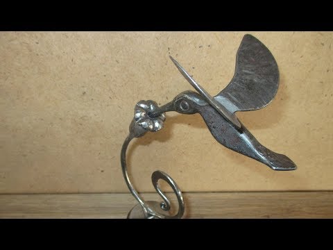 Видео: Подставка с цветком для колибри