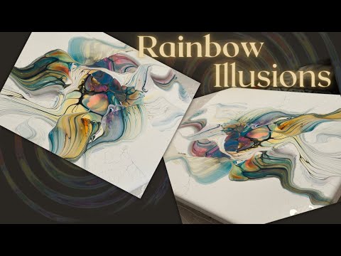 Видео: #252 Трансферная палитра Rainbow Illusions |  Акриловая заливка |  Аннотация |  Жидкая живопись