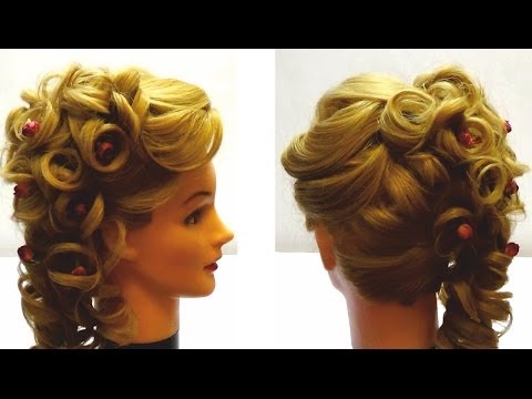 Видео: Свадебная прическа на средние и длинные волосы🔵Прическа на выпускной🔵Wedding and prom hairstyle