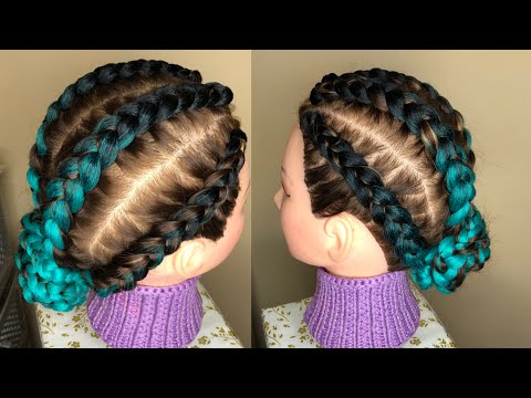 Видео: 🥀Впервые плету, косы с канекалоном @loznitsavika 🥀#hairstyle #traditional #hair