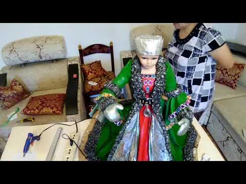 Видео: Большая Снегурочка. Мастер класс. Завершение.