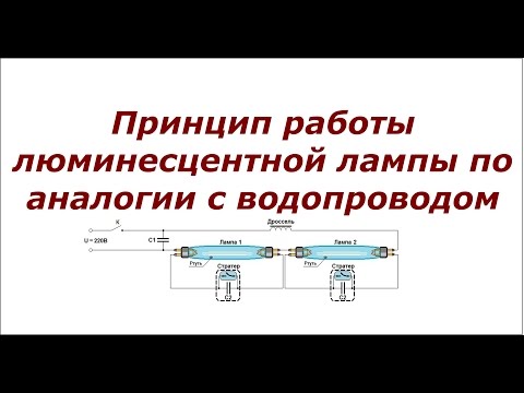 Видео: Как работает люминесцентная лампа по аналогии с водопроводом.