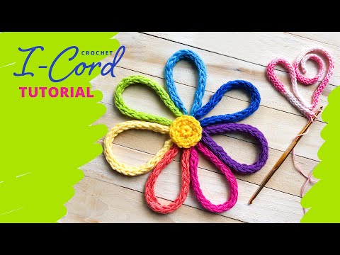 Видео: How to Crochet an I-Cord. Шнур крючком.