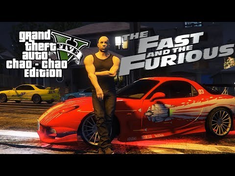 Видео: GTA 5 - Доминик Торетто убегает от копов на Mazda RX-7. Форсаж. Вин Дизель.