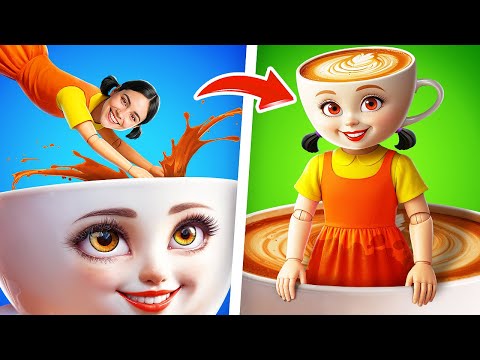 Видео: Из куклы из Игры в кальмара в Балерину Капучину!