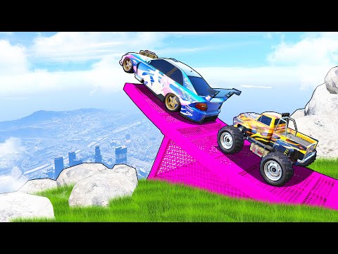 Видео: СПУСК БЕЗ ТОРМОЗОВ ГТА 5 ОНЛАЙН! СМОГУТ МАЛЕНЬКИЕ ТАЧКИ ПРОЛЕТЕТЬ ДАЛЬШЕ ВСЕХ? ГТА 5 МОДЫ!