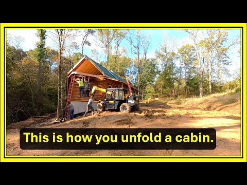 Видео: Доставка бревенчатой ​​избушки