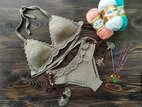 Видео: Плавки крючком для начинающих. Купальник. Часть 2