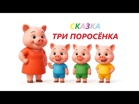 Видео: Сказка “Три поросёнка” | Мультфильм для малышей