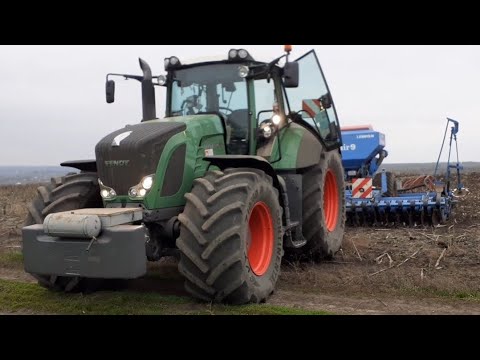 Видео: FENDT 936 VARIO, сею ячмень сеялкой LEMKEN, немного об органах управления
