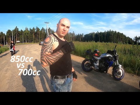 Видео: YAMAHA MT07 vs APRILIA SRV 850! Кто быстрее?#20