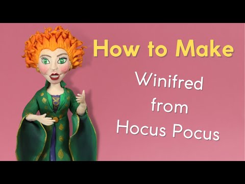Видео: Фокус-покус - Как сделать Уинифред из помадки или глиняного торта