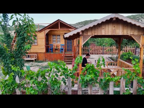 Видео: Кемпинг без палатки с собакой. Возвращение в деревянный дом. Утка в каменной печи.