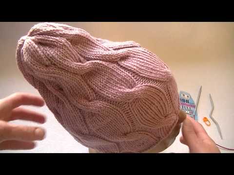 Видео: Вяжем шапочку бини с косами.