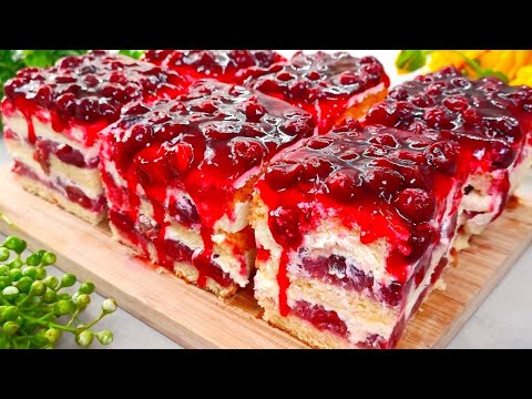 Видео: 🍒🍒 Самый популярный десерт этого лета. Сливочный торт, который тает во рту.