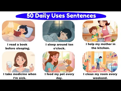 Видео: Предложения на английском языке для ежедневного использования || Практика разговорной речи на анг...