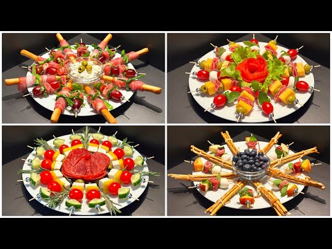 Видео: ЗАКУСОЧНАЯ ТАРЕЛКА для ваших гостей! 4 варианта красивой подачи сыров и мяса на праздник!