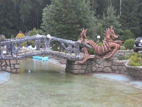 Видео: Скульптуры, камины ,беседки из  арт  бетона.  Эскизы оформления  домов, скульптора  Костина Сергея.