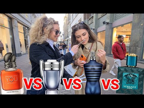 Видео: Женщины реагируют на JPG Ultra Male, Versace Eros, Invictus и Armani Stronger With You Intensively