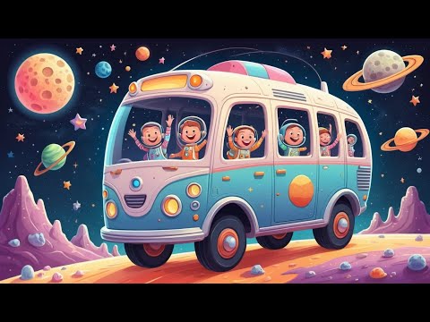 Видео: Колеса лунного автобуса крутятся! 🚀 | Песня для детей о космосе | Веселая детская песенка