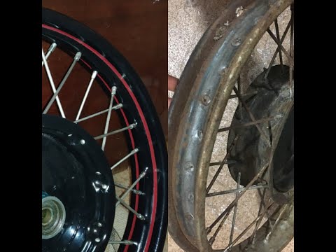 Видео: Реставрация колеса иж 56. Полный цикл реставрации колес. Разборка, очистка, покраска и сборка.