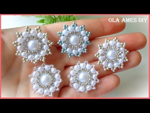 Видео: Канзаши/Серединки для канзаши/Kanzashi/Decoration for Kanzashi Flowers/Beaded Flower/Ola ameS DIY