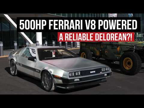 Видео: Этот Delorean проехал 2000 миль до SEMA в Вегасе с двигателем Ferrari California V8