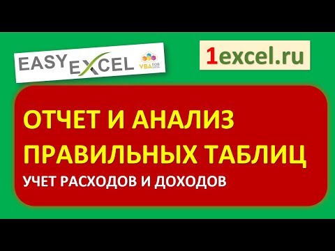 Видео: Отчет в Excel. Анализ данных. Учет расходов и доходов