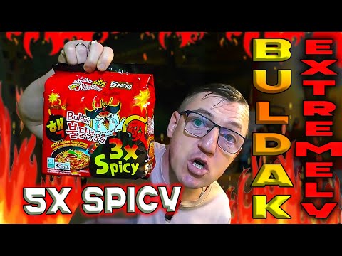 Видео: Огненный апгрейд лапши 3X Buldak лапша 3X Spicy  и три острых соуса Samyang Buldak Extremely spicy