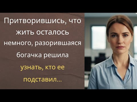 Видео: Притворившись, что жить осталось немного, разорившаяся богачка решила узнать, кто ее подставил...