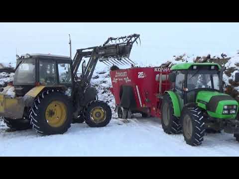 Видео: Всё как всегда штатный рабочий день корма, Михаил Владимирович работал на МТЗ-82 на погрузке кормов.