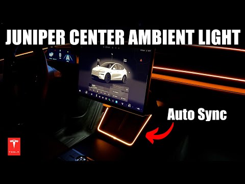 Видео: Новая модель Y Juniper Center Ambient Light / Синхронизация цвета с вашей Tesla #tesla